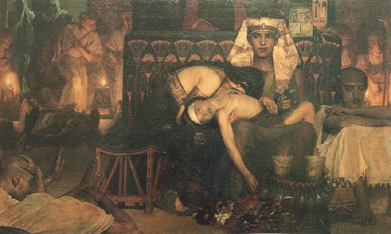 Sir Lawrence Alma-Tadema,OM.RA,RWS The Death of the first Born oil painting image